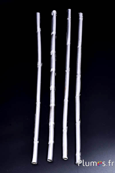 Tige de bambou - 40 cm - argenté